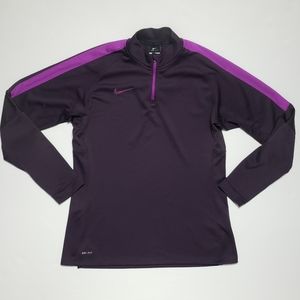Nike Dri-Fit Violet Half-Zip Collar Pullover Large
